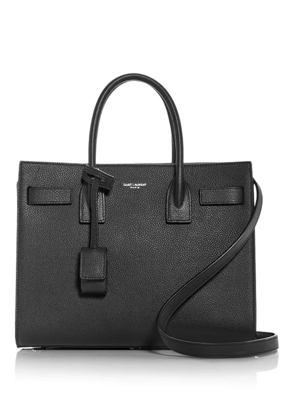 SAINT LAURENT Sac De Jour in Grained Leather with Silver Hardware (Small)